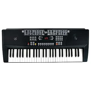 FunKey 54 synthétiseur comprenant alimentation et porte-partitions noir - Les Beatles, Paul McCartney, John Lennon, RIngo Starr, George Harrison