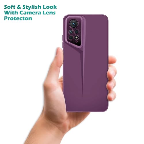 Image of Amazon Brand - Solimo Rubber Ultra-Thin Blade Runner Series Matte Finished Camera Protection Soft Back Cover for Mi Redmi Note 11 4G | Redmi Note 11S - Purple