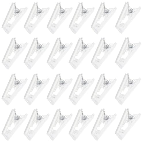 Cabilock Clips Adhesivos para Insignias Transparentes Clips de Resorte Pequeños de Plástico 40 Piezas Doble Adhesivo para Tarjetas de Identificación Ideales para Oficinas Seminarios y