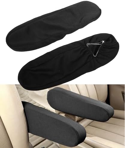 Xibao 2PCS Armlehnenschoner Auto,Armlehnenschoner,Elastisches Flaches Stoffgewebe Universelle Passform Autositz-Armlehnen-Schonbezug-Schutz,Geeignet für die Meisten Auto,SUV,LKW,Tr