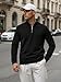 X-thud Men's Fashion Comfortable Long Sleeve Pullover 1/4 Zip Fleece Sweaters Winter Soft Cool Sweatshirts Jackets Black M