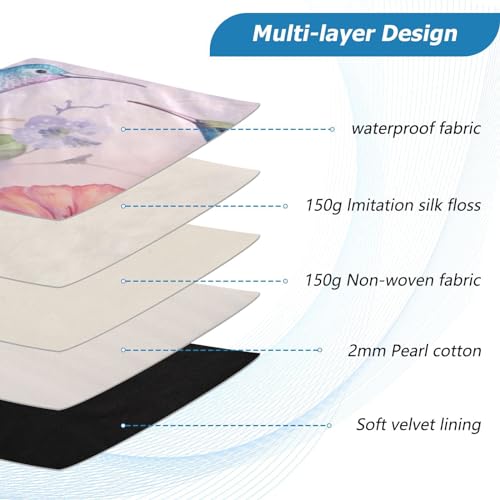 Funda para laptop con flores y colibríes para 13-14 pulg miniatura 4