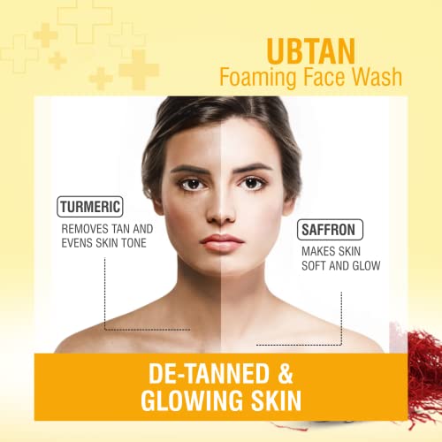 Image of Nuerma Science Ubtan Foaming Face Wash with Vitamin B3, Turmeric & Saffron for Tan Removal, Even Skin Tone, Skin Exfoliation, Remove Dark Spots, Remove Pigmentation & Even Skin Tone (150 ML)