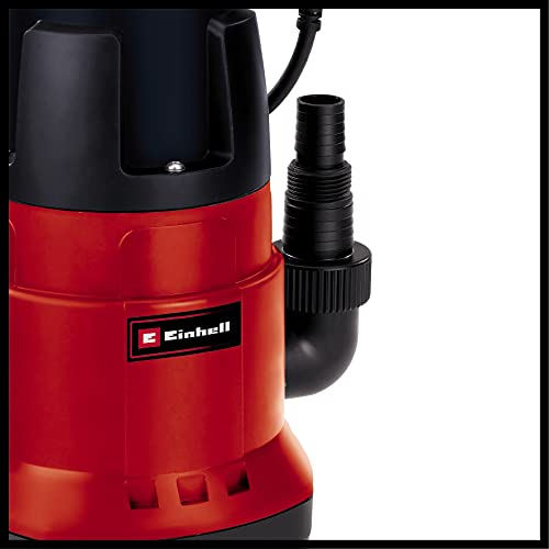 Einhell GC-DP 7835 Schmutzwasserpumpe (Rot, 780W,Ø35 mm Fremdkörper,15.700 L/h Förderl., Schwimmerschalter, Tragegriff, Kabelaufwicklung, Universalanschl.) Rot