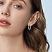 925 Sterling Silver Earrings Small Hoop Earrings for Women Trendy Silver Minimalist Geometric Rectangle Hypoallergenic Small Square Hoops Earring