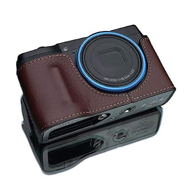 Gariz HG-GRIIIBR Genuine Leather Half Case for Ricoh GR III, Brown