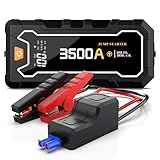 TERLYBAO：ジャンプスターター 12V車用 エンジンスターター 車緊急始動 3500Aピーク電流 8.5Lまでのガソリン車 6.0Lまでのディーゼル車対応 モバイルバッテリー機能 LEDライト搭載 PSE認証済み