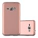 Produktbild Cadorabo Hülle für Samsung Galaxy J1 2016 in Metall Rose Gold  Hardcase Handyhülle aus Plastik gegen Kratzer und Stöße  Schutzhülle Bumper Ultra Slim Back Case Hard Cover