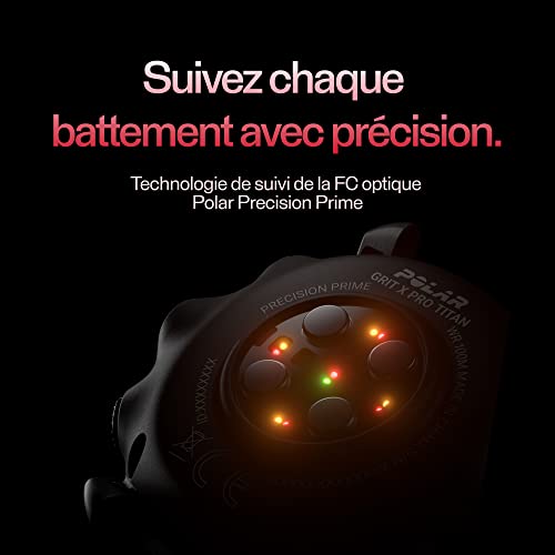 Polar Grit X Pro - Montre GPS Multisport Connectée - Résistance Militaire, Verre Saphir, Fréquence Cardiaque au Poignet, Autonomie Prolongée, Navigation - Idéale pour Sport Outdoor, Trail, Randonnée