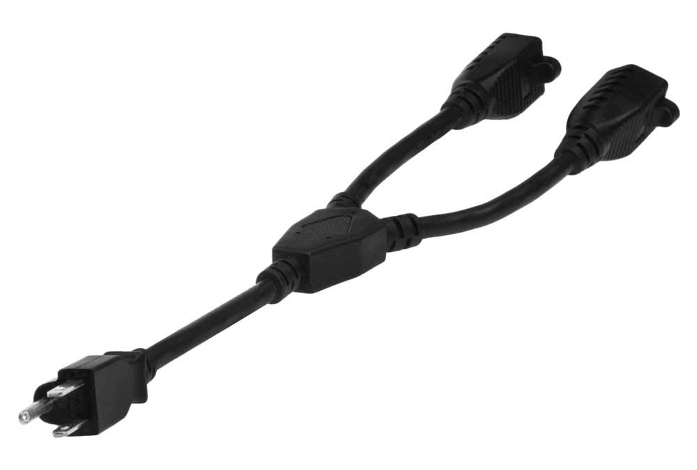 SF Cable, 6ft Outlet Saver Power Cord Splitter, 1 NEMA 5-15P to 2 NEMA 5-15R