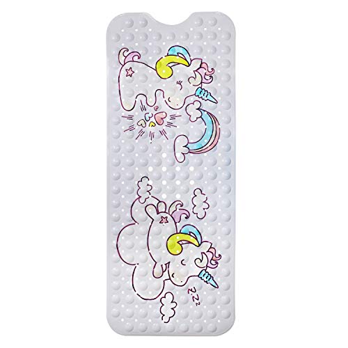 HausFine Alfombra Antideslizante de Baño, Alfombra para Bañera Antideslizante Alfombrilla de Baño con 200 Potentes Ventosas para Cuarto de Baño 100 x 40 CM Cover