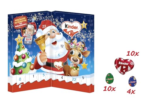 kinder Mix Tisch-Adventskalender 2025 – Adventskalender mit leckeren Schokoladen-Spezialitäten – 1 Kalender à 113g
