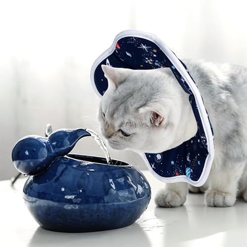 JunD Weicher Katzenhalskragen Verstellbarer Erholungs-Halskragen für Katzen & Kleine Hunde, Verhindert Lecken nach Operationen, Wasserdichtes & Waschbares Material, L
