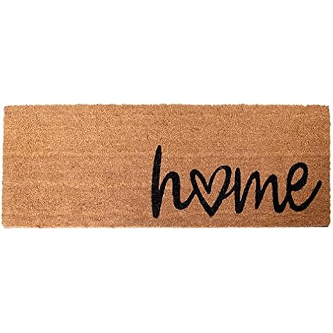 Natural Coir Welcome Doormat with Anti-Slip Backing Cover