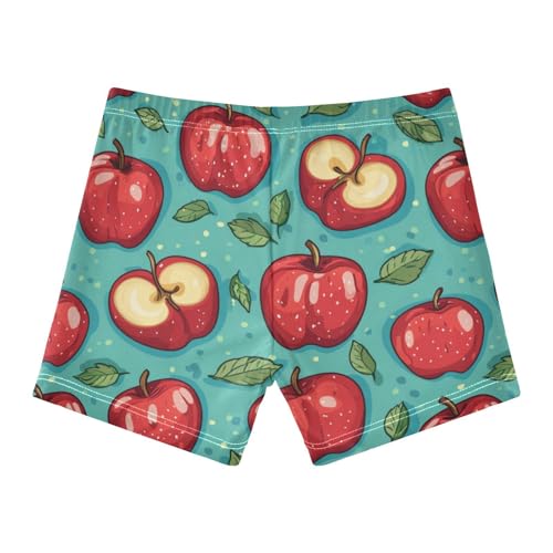 Cartoon Apples Leaves Cute Colored Cats Boys Swim Trunks Swimsuits for Toddler Boy Swim Shorts Trunks 3T-10T2