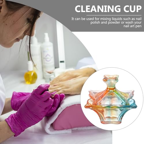 Abaodam 12pcs vasos de vidrio para arte de uñas miniatura 6
