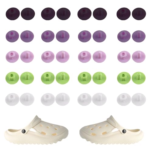 EUYKQNOI 20 Piezas botones de remaches Croc de 16 mm, hebilla femenina, hebilla masculina de repuesto, botón para zuecos, botones de presión de plástico, remaches de cocodrilo,repuesto para zapatos de