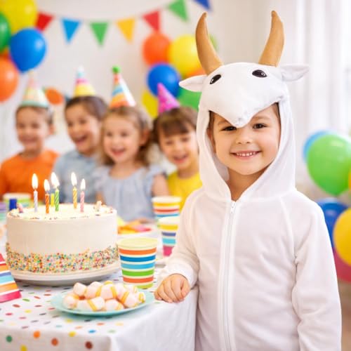 Image of Raj Costume Animal Fancy Dress Costume for Boys & Girls | Hooded Full Body Wildlife Zoo Animal Jumpsuit | Soft Costume for School Function, Fancy Dress, Halloween, Birthday, Cosplay & Role Play