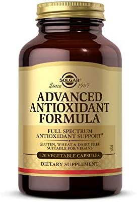 Solgar Advanced Antioxidant Formula, 120 Vegetable Caps - Full Spectrum Antioxidant Support - Contains Zinc, Vitamin C, E & A - Immune System Support - Vegan, Gluten Free, Dairy Free - 60 Servings