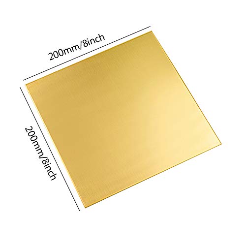Feuille de laiton 200x200mm工业级4mm厚黄铜板 适合机械加工与模型制作