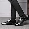 Formal Shoes for Men Size 9 Men's Lace Up Formal Derbys Oxfords Patent Derby Shoes Wedding Formal Dress Shoes Tuxedo Dress Shoe Business Shoes Black #3