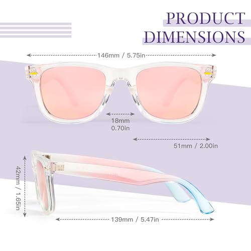 Image of SIPHEW Polarized Sunglasses for Women & Men - UV400 Mirrored Eyewear | Designer Unisex Fashion Sun Glasses w /Medium Fit,Suitable for Any Face Shape,Beach,Everyday Wear