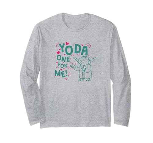 T-shirt manche longue Yoda Star Wars pour la Saint-Valentin en coton confortable
