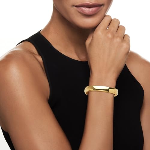 Ross-Simons 12mm 18kt Gold Over Sterling Bangle Bracelet2