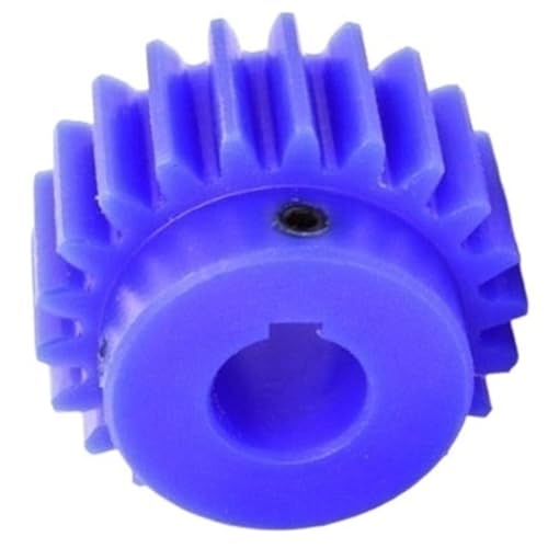 Cylindrical Drive 1pcs 2M 30T Nylon Gear Straight Teeth Transmission Motor Pinion 2 Module 30 Teeth Keyway Hole Step Cylindrical Gear Rack Machinery(22mm bore 6mm Keyway)