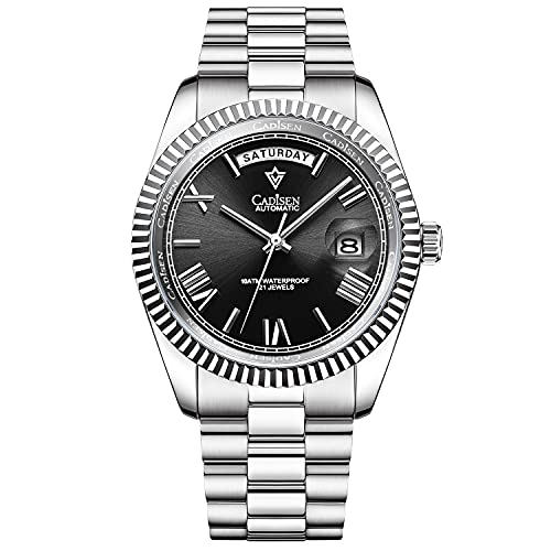 CADISEN Men’s Automatic MIYOTA 8285 Mechanical Watch Casual Watches for Men Waterproof Sapphire...
