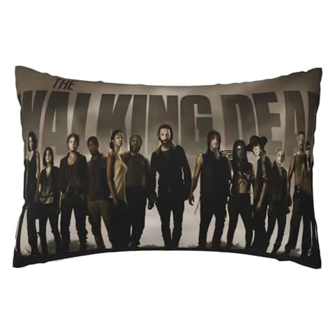 Dcgenrios 20×30 in Throw Pillows Covers The Walking Horror Drama Dead Pillow Case Rectangle Pillowcase with Hidden Zipper Cushion Case for Living Room Bed Sofa Home Decor Cover