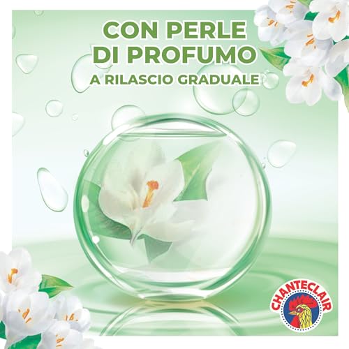 Chanteclair - Ammorbidente "I Concentrati", Muschio Bianco, Protegge la morbidezza del bucato, Profumo Intenso e Persistente sui Capi - 8 flaconi da 1800 ml, 90 dosi - Immagine 4