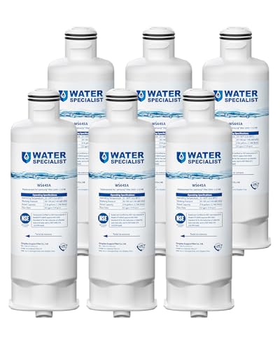 Image of Waterspecialist WS645A Refrigerator Water Filter, Replacement for Samsung DA97-17376B, HAF-QIN /EXP, HAF-QIN, RF28T5001SR, DA97-08006C, RS27T5200SR, RF28R7351SG, RF24R7201SR, RF27T5201SR, 6 Pack