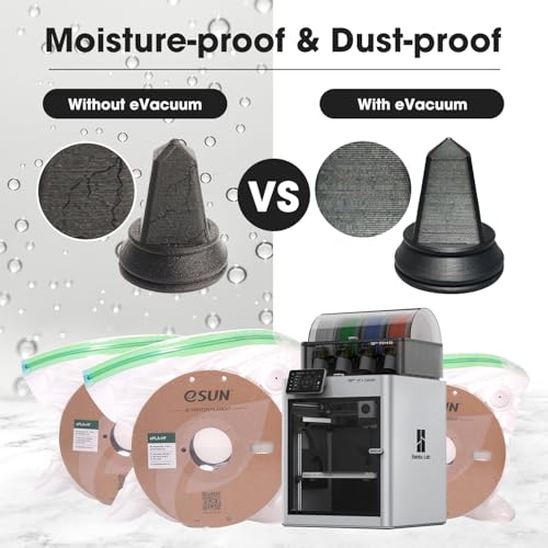 Image of eSUN 3D Printing Filament Vacuum Storage Bag, Spool Storage Sealing Bags Dust Proof Humidity Resistant for Keeping Filament Dry, 5 Vaccum Bags Only