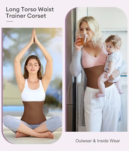 Image of YERKOAD Waist Trainer for Women Corset Shapewear Tummy Control Faja Body Shaper Waist Cincher Postpartum Belly Band
