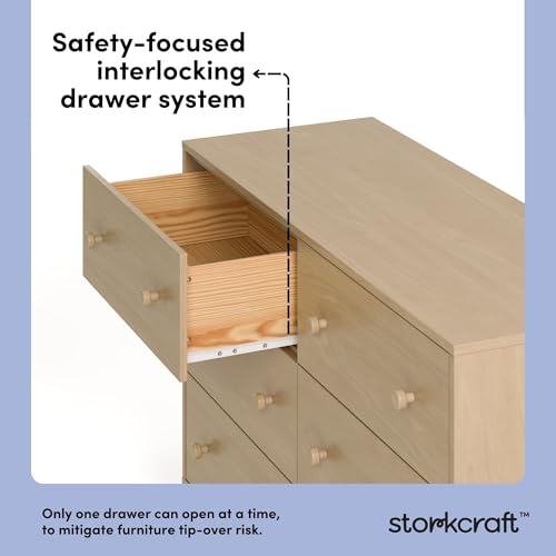 Image of Storkcraft Texas 6 Drawer Dresser, Driftwood