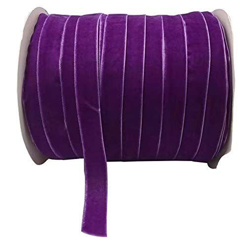 Image of 10 Yards Velvet Ribbon Spool (Purple, 5 /8 inch)