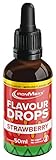 IronMaxx Flavour Drops in Pipetten-Flasche, Geschmack Erdbeere, 50 ml (1er Pack)