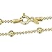 Produktbild Amberta 925 Sterlingsilber Vergoldet 18K Damen-Halskette - Kugelkette mit größeren Kugel - 1.1 mm Breite - Verschiedene Längen: 40 45 50 55 60 cm (60cm)