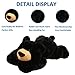 Hronsa Weighted Stuffed Animals, Weighted Bear Stuffed Animal Toy Cute Black Bear Plush Pillow for Adults Boys Girls, 11.8in