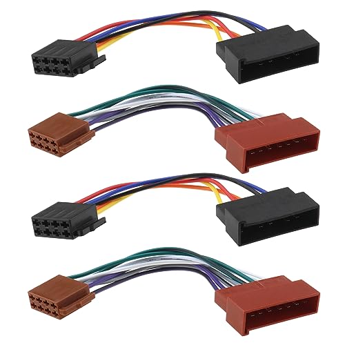 The Lord of the Tools 2 Sets ISO Radio Wiring Harness Adapter Lead Connector Compatible with Cougar Transit Taurus Sierra Puma Probe Mondeo F350 Granada