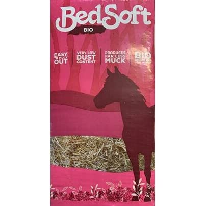 Bedsoft Bio Pink - 16KG Horse Bedding Straw Horse Bedding Premium Bio Degradable Horse Bedding