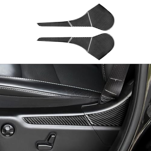 Image of Car Seat Adjustment Cover Decals for 2011-2024 Dodge Durango / 2011-2021 Jeep Grand Cherokee WK2 Accessories Carbon Fiber Interior Stickers, C
