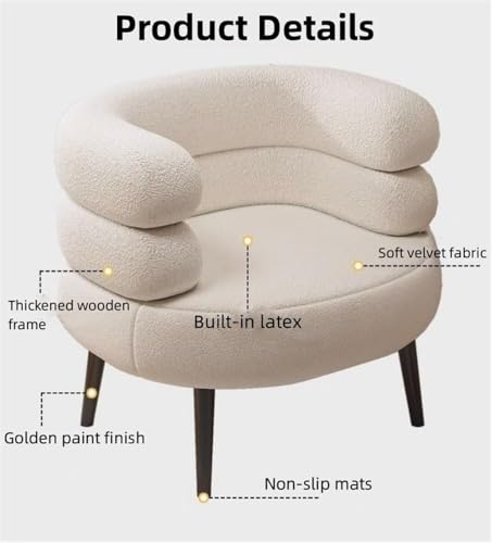 Silla de tocador acogedora mullida para dormitorio y sala de estar 4