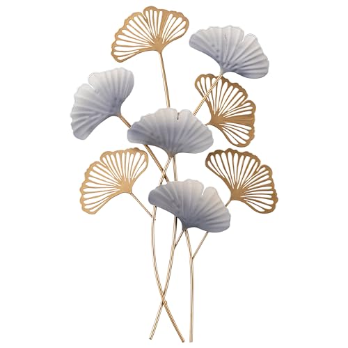 Feuille de ginkgo murale en métal pour sublimer le salon
