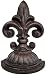 Lulu Decor, Cast Iron Fleur De Lis Door Stop, 2 Lbs, Door Stopper (Antique Black)