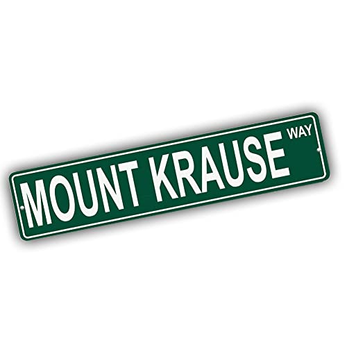 Brotherhood Aluminum Street Sign for Mount Krause - Alaska Man Cave Decor