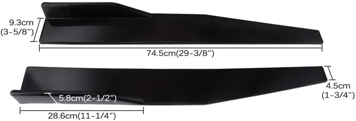 Bumper Lip Spoiler Glossy Black Fit for in-fini-ti G35 G37 Front+Rear Splitter Body Kit Side-Skirt