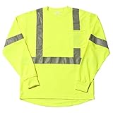 FORESTER High Visibility Reflective Safety Shirt. Class 2 Hi Vis Long Sleeve (Large) Green