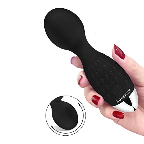 LOVEFUN Mini Wand Massager - Small Handheld Cordless Massager - Waterproof USB Rechargeable